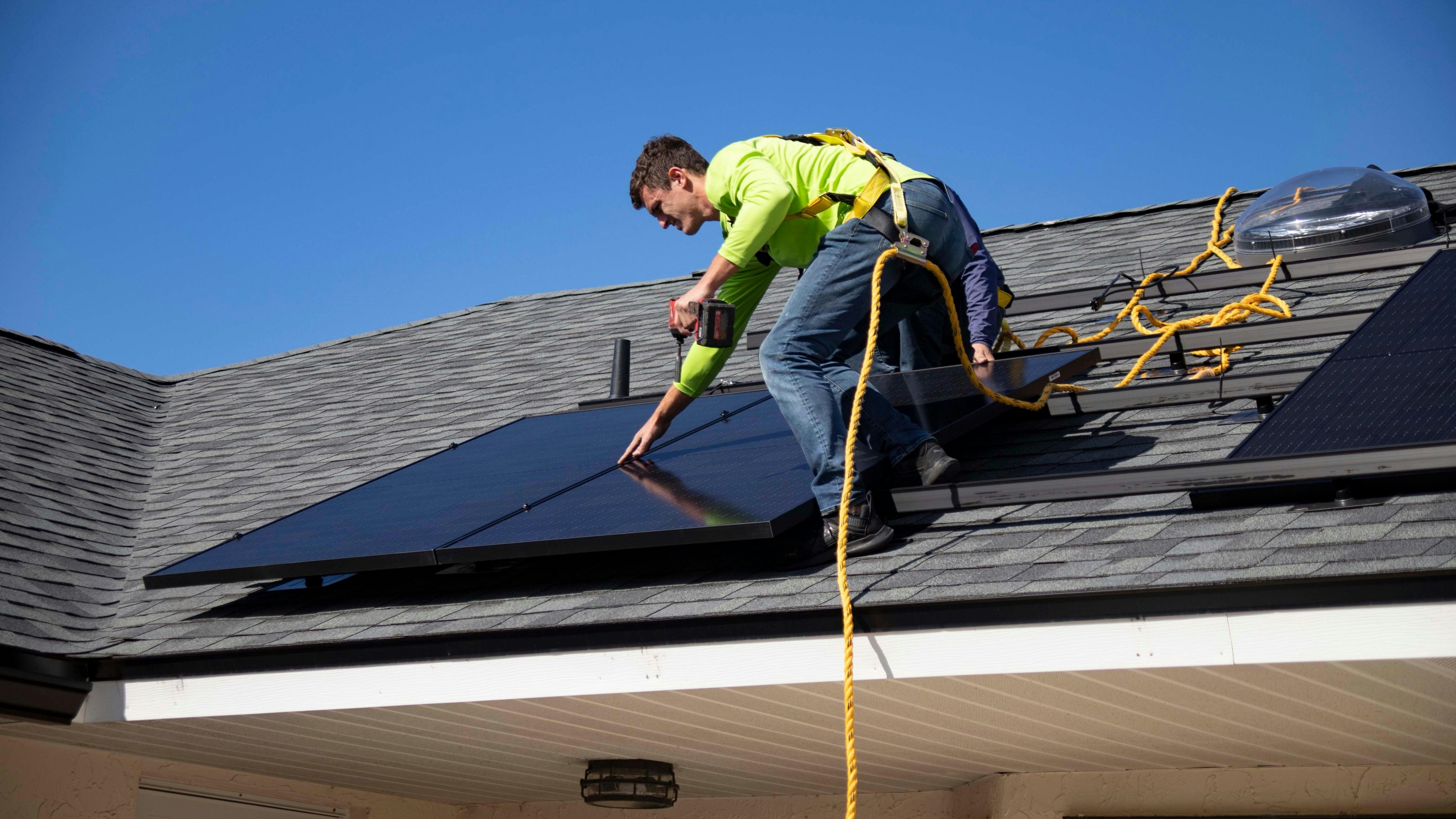 Solar panels on a Serbian home